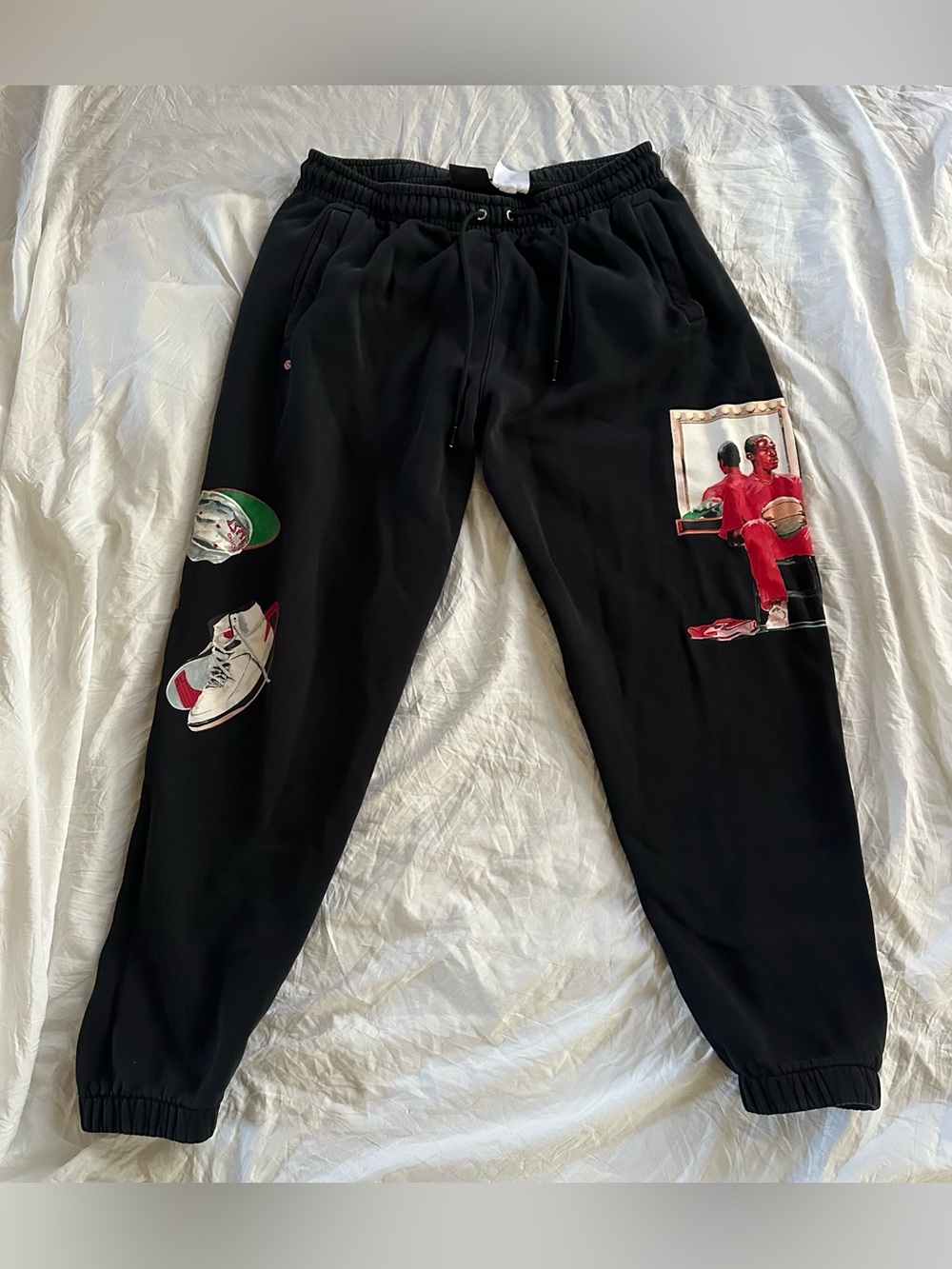 Air Jordan Artist Series Sweatpants Black Men's Size Large Michael Jordan